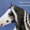 Custom Breyer Vanner Mare Black Sabino - Image 3