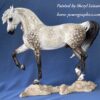 Custom Resin Arabian Stallion Dapple Gray - Image 2